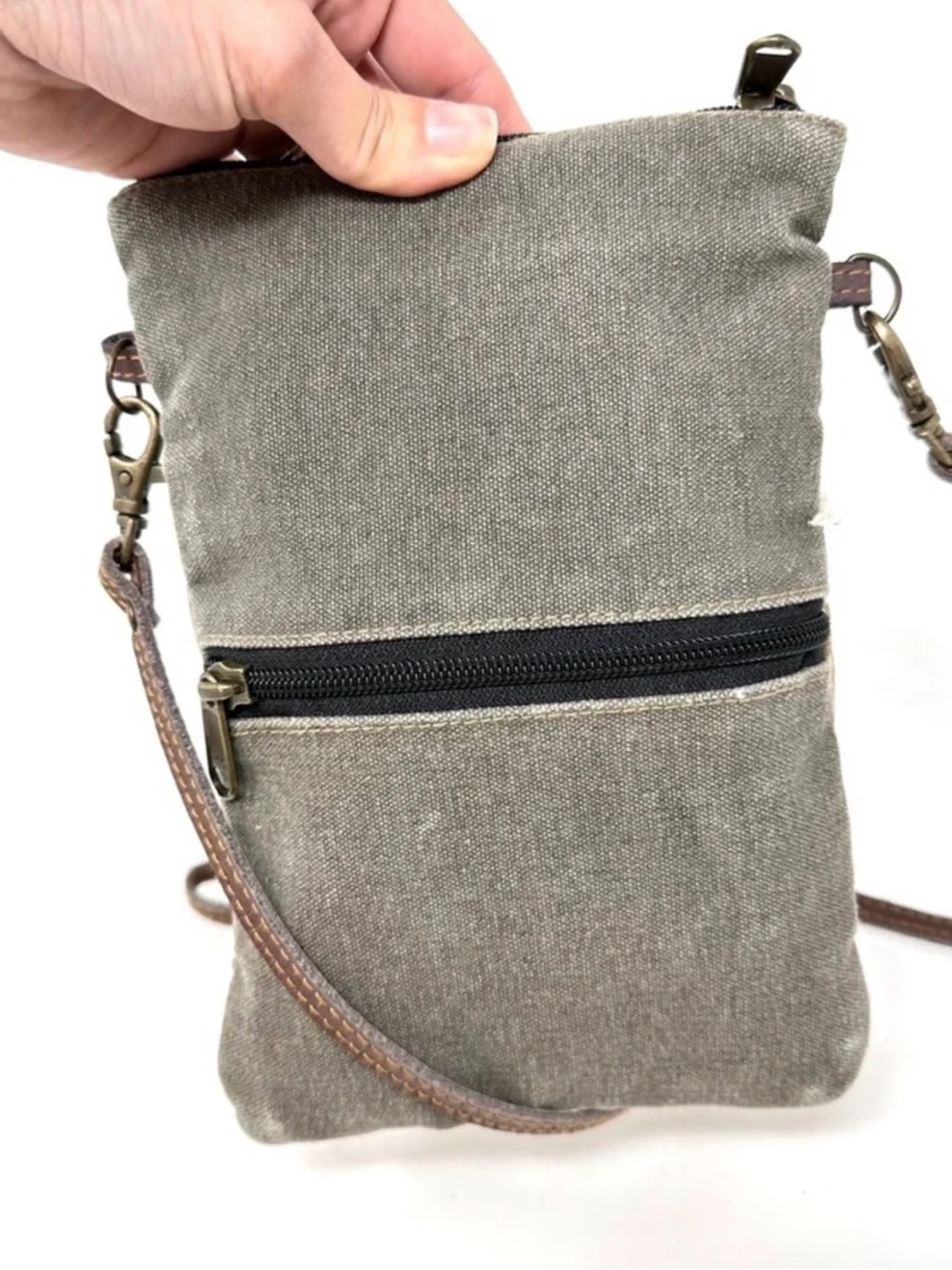 Mona B Mixed Canvas Small Bag - Picture 3 of 7